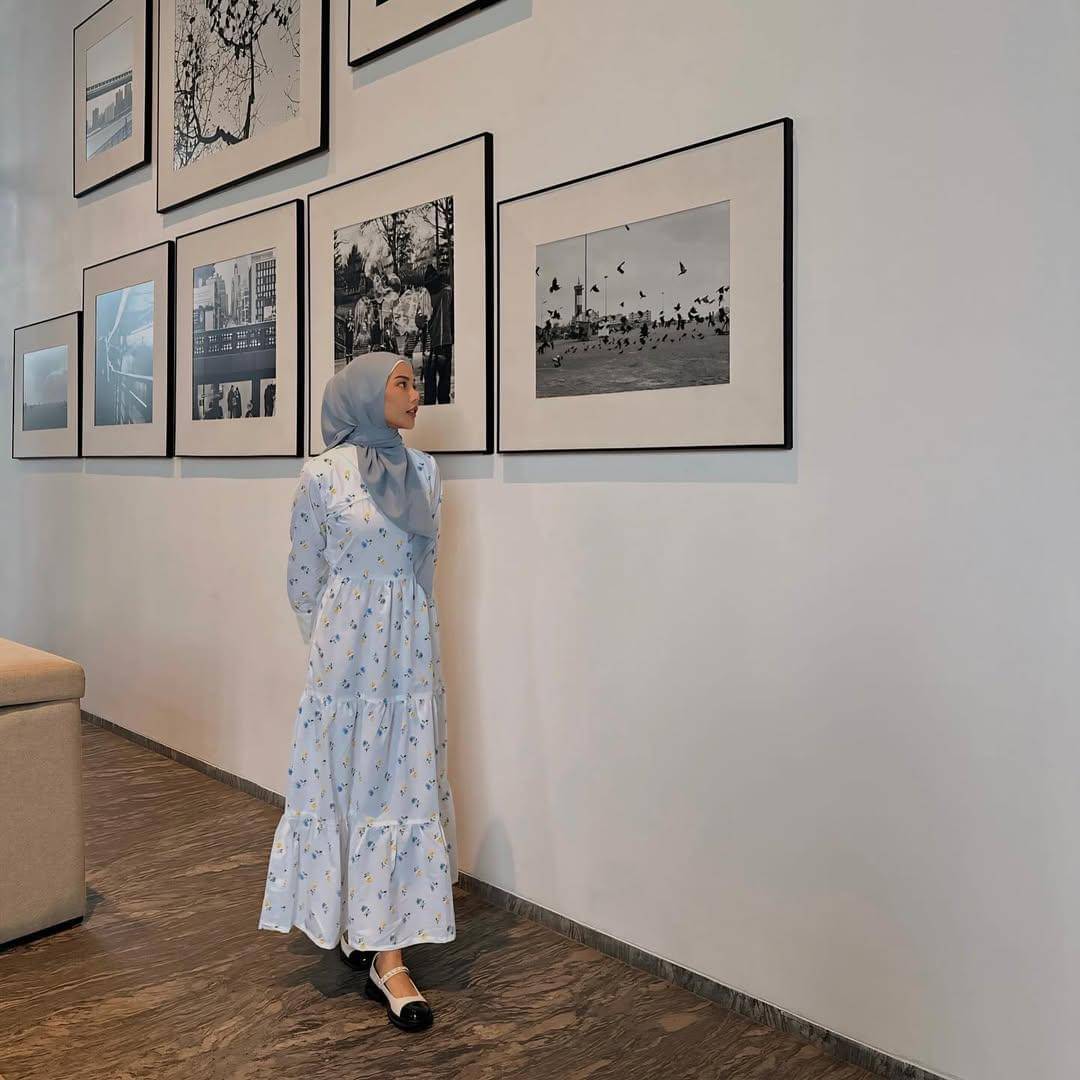 padu padan OOTD blue sky untuk hijabers