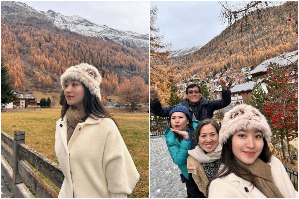 Natasha Wilona jalan-jalan di Zermatt.