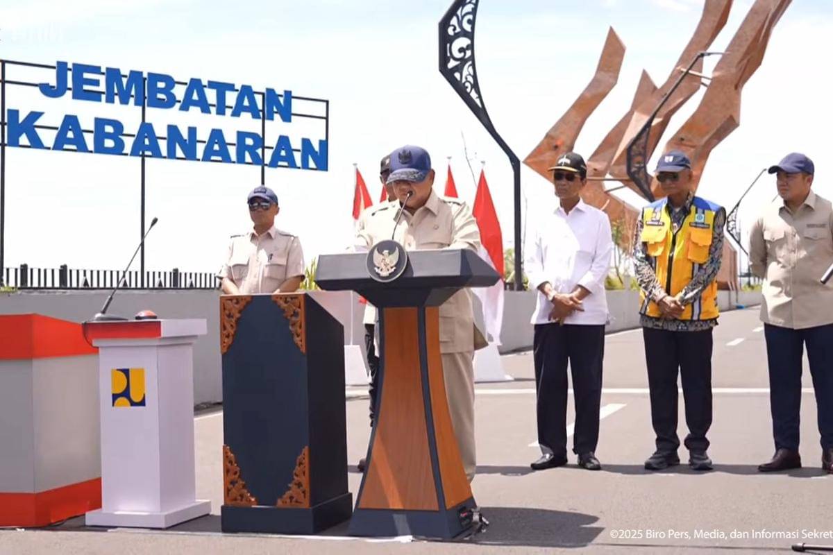 Presiden Prabowo Subianto meresmikan sejumlah proyek infrastruktur. 