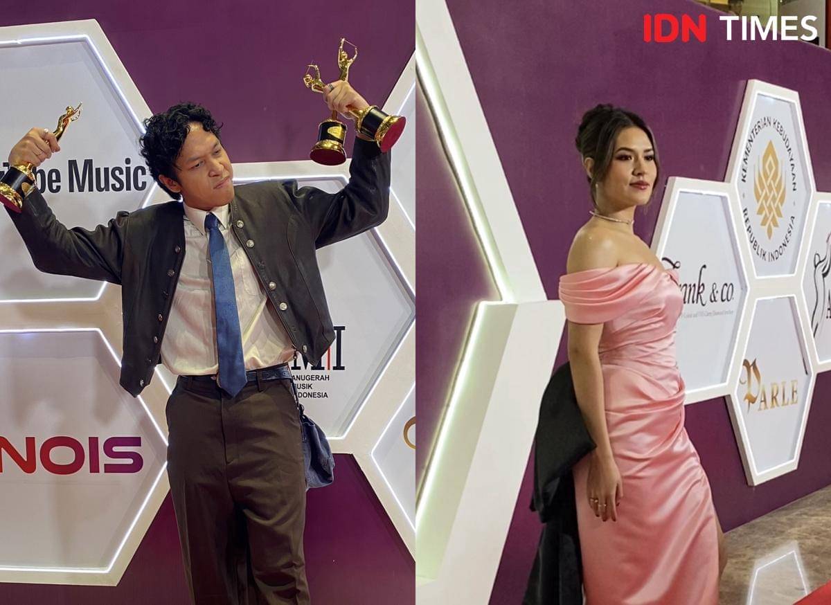 potret artis di red carpet AMI Awards 2025