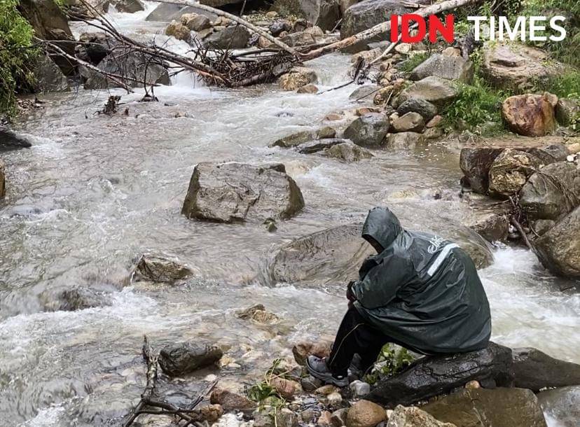 Jalur menuju lahan ganja dua hektare di Taman Nasional Gunung Leuser, Aceh.
