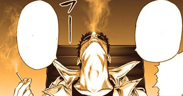 Zombieman merokok selama pertemuan - One Punch Man