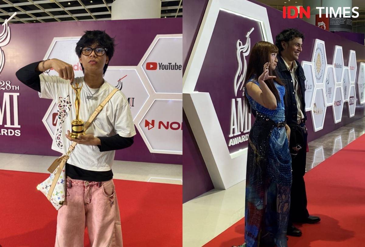 potret artis di red carpet AMI Awards 2025
