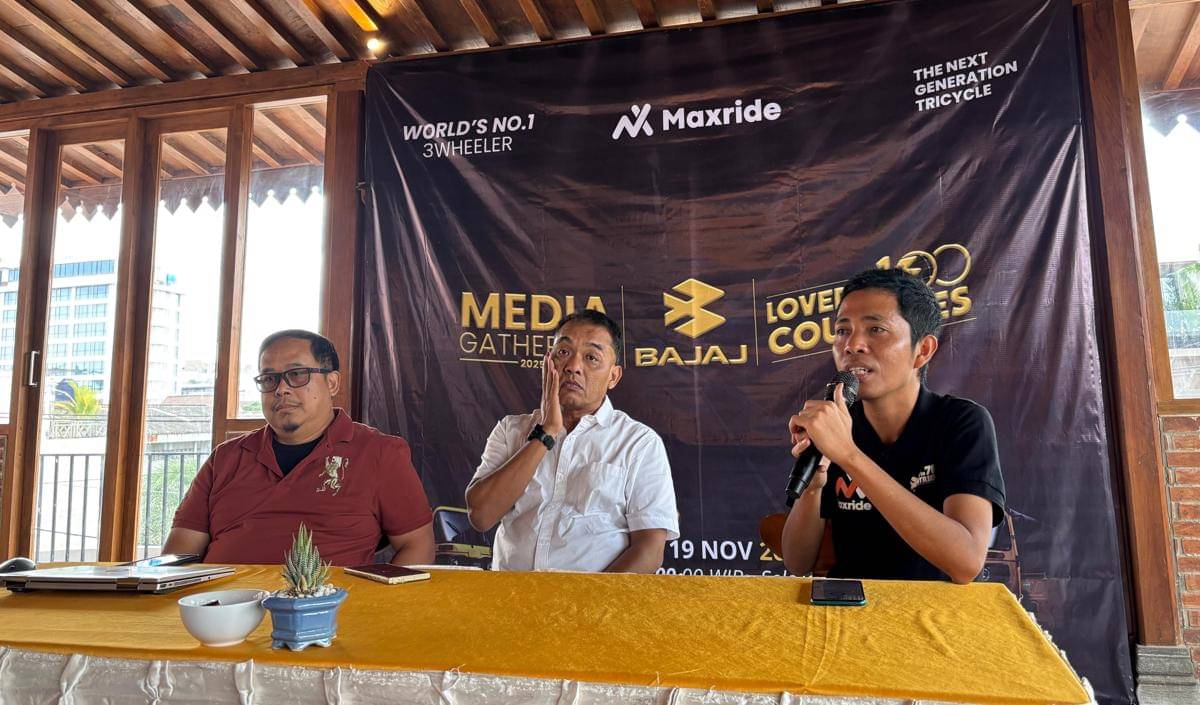 Jumpa pers  PT Max Auto Indonesia, di Yogyakarta, Rabu (19/11/2025). (IDN Times/Herlambang Jati Kusumo)