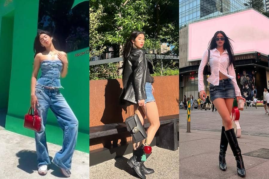 outfit serba denim ala Sophia KATSEYE