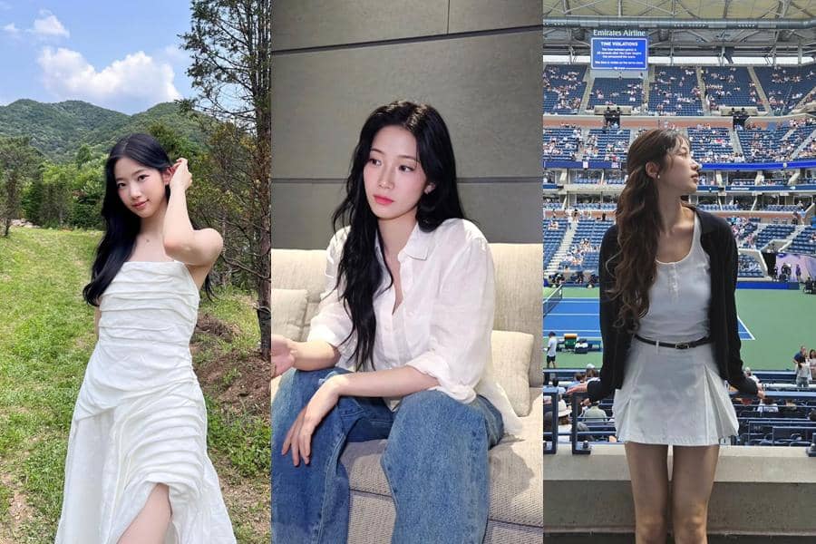 mix and match outfit putih ala Kazuha LE SSERAFIM 