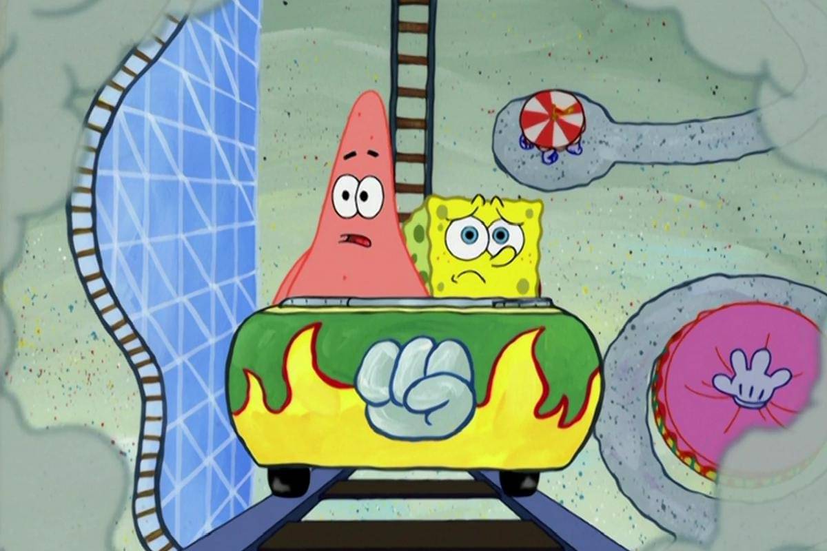 daftar wahana permainan yang ada di Glove World, taman hiburan kota Bikini Bottom