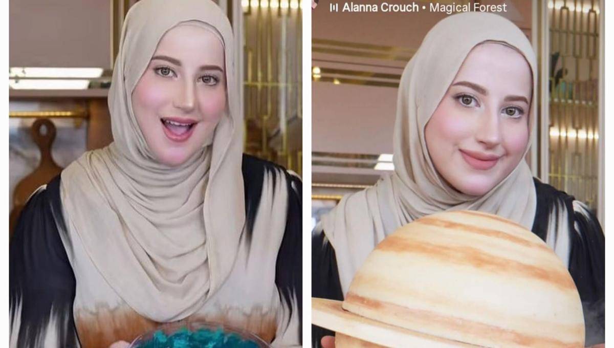 Tasyi Athasyia bikin kue AI planet Saturnus