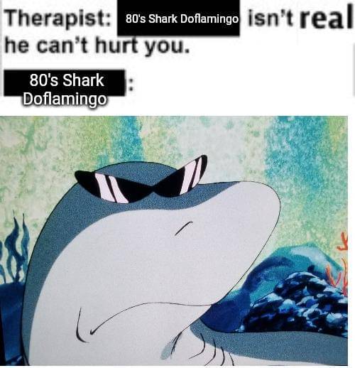 meme anime tentang hiu