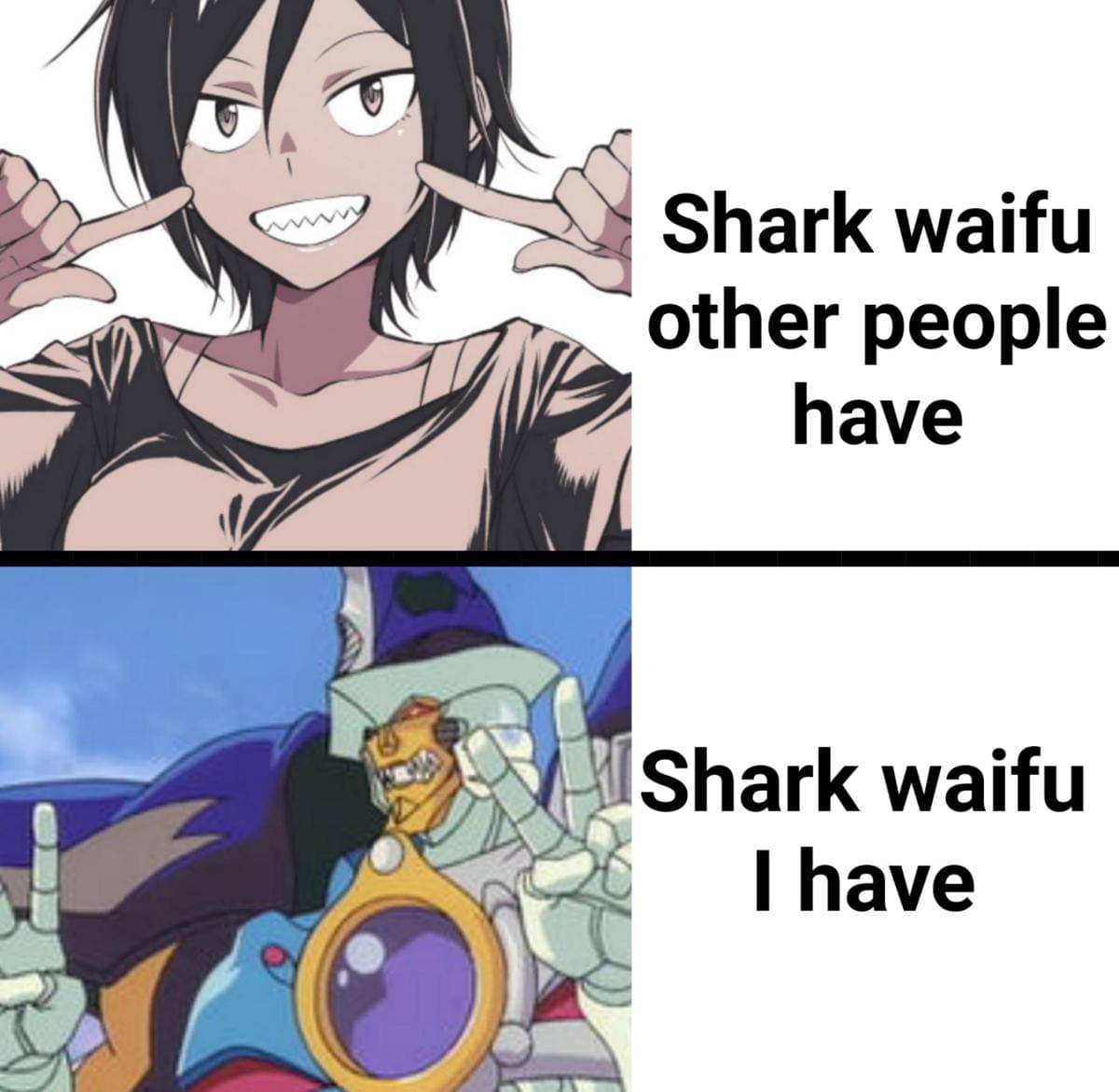 meme anime tentang hiu