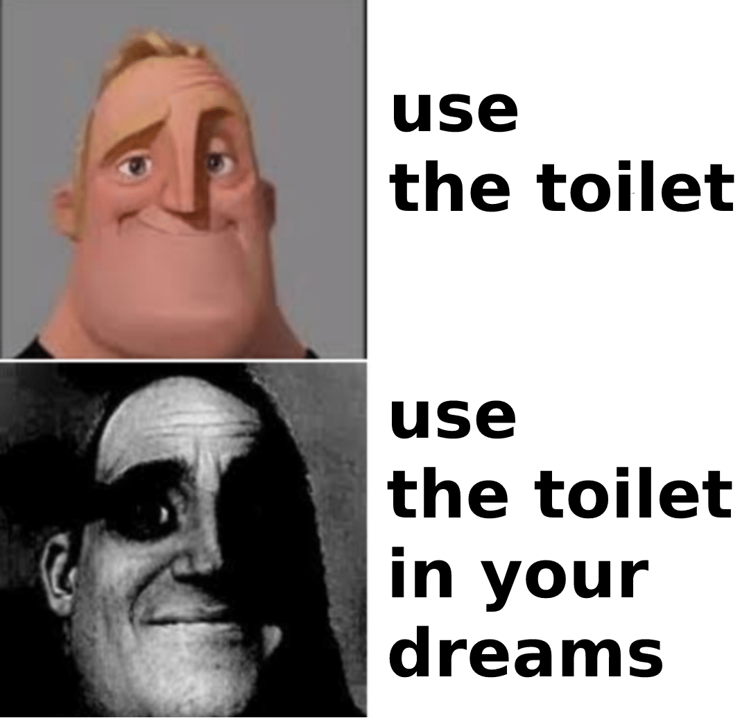 meme kartun tentang buang air kecil