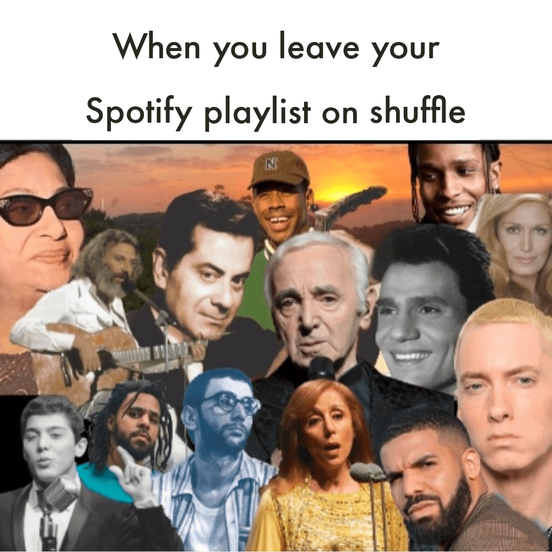 meme dengar lagu mode acak