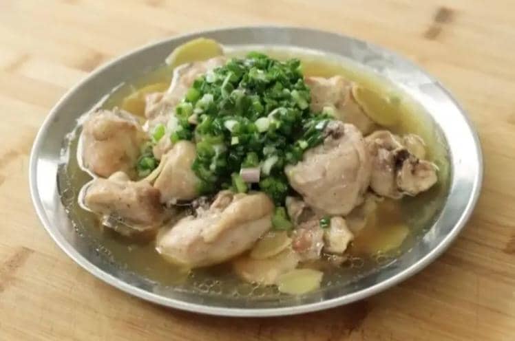 Ilustrasi ayam kukus jahe 