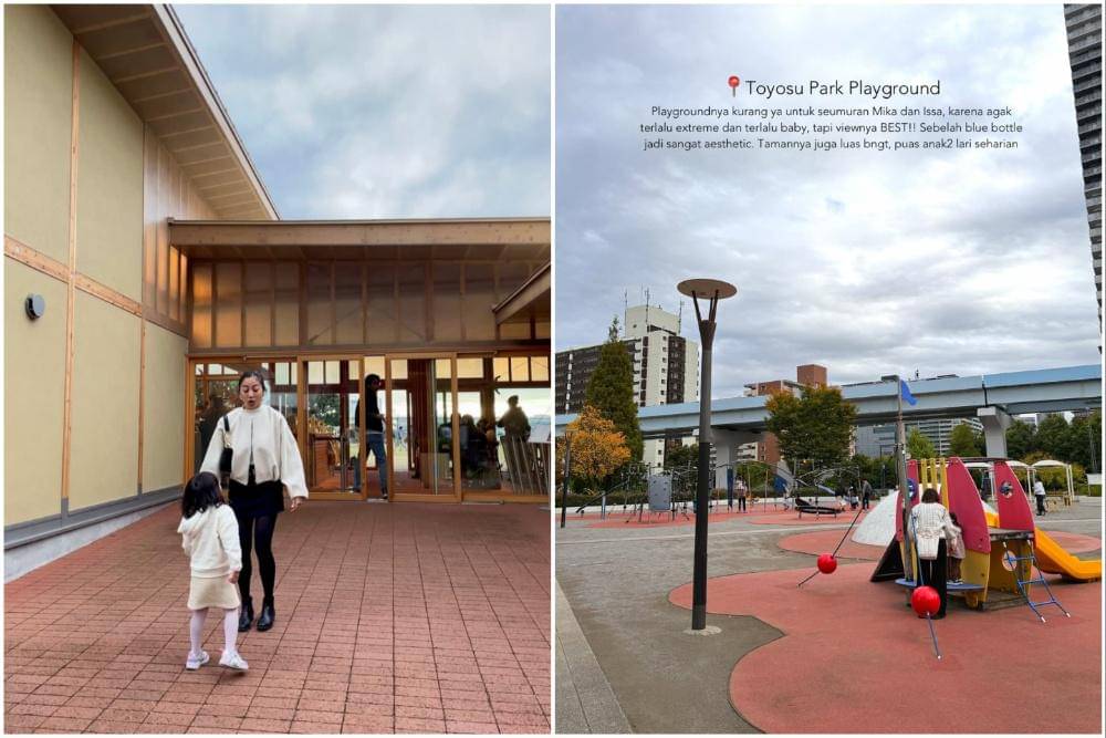 Potret Winona Willy ajak Anak Main di Playground yang ada di Jepang.