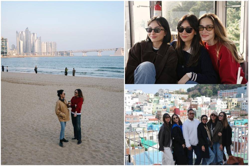 Yasmine Wildblood dan sahabat di Busan.