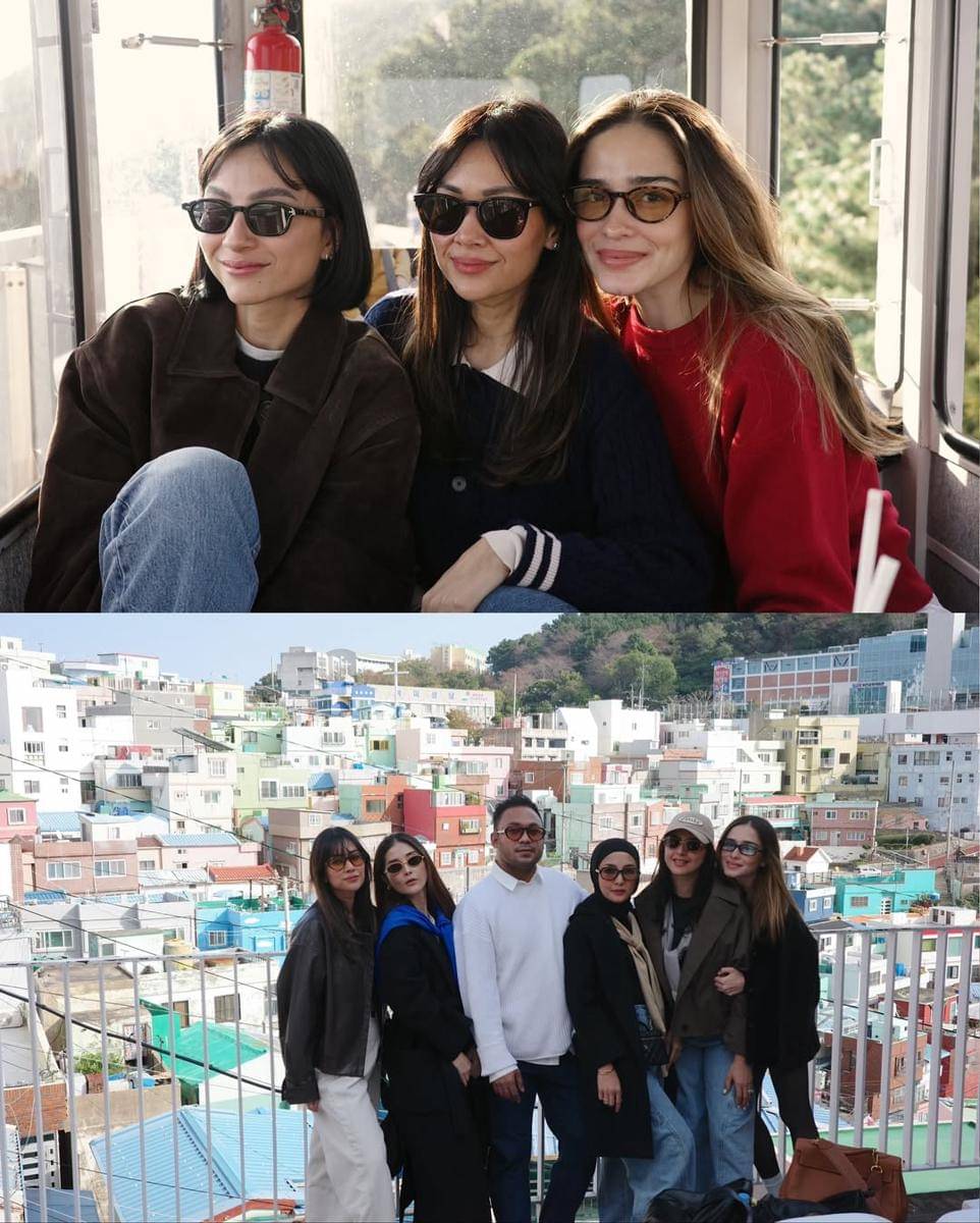 Yasmine Wildblood dan sahabat di Busan.