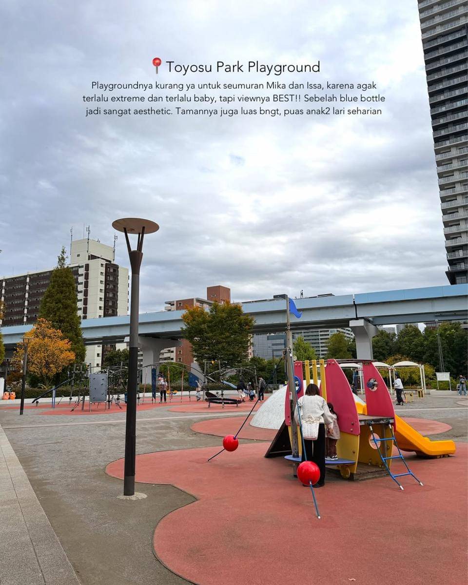 Potret Winona Willy ajak Anak Main di Playground yang ada di Jepang