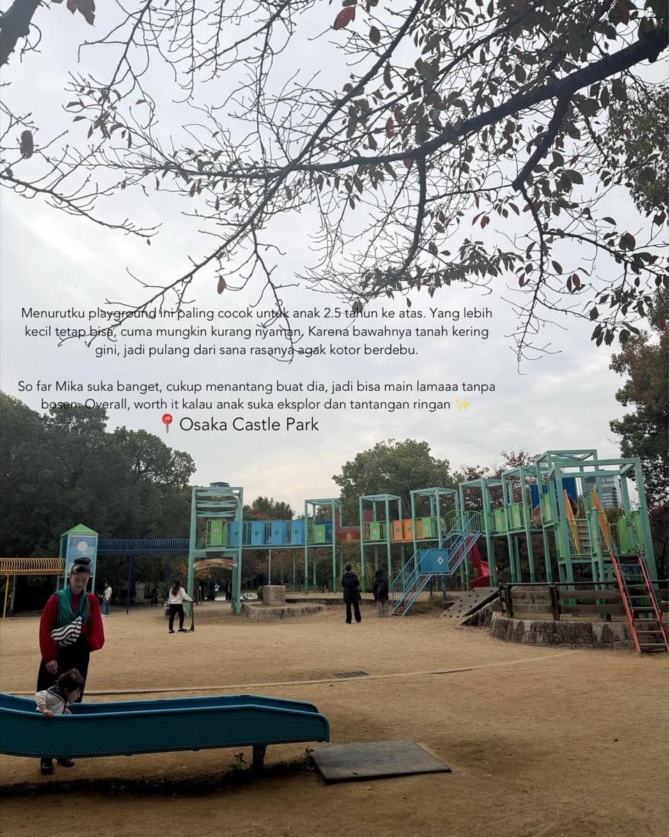 Potret Winona Willy ajak Anak Main di Playground yang ada di Jepang.