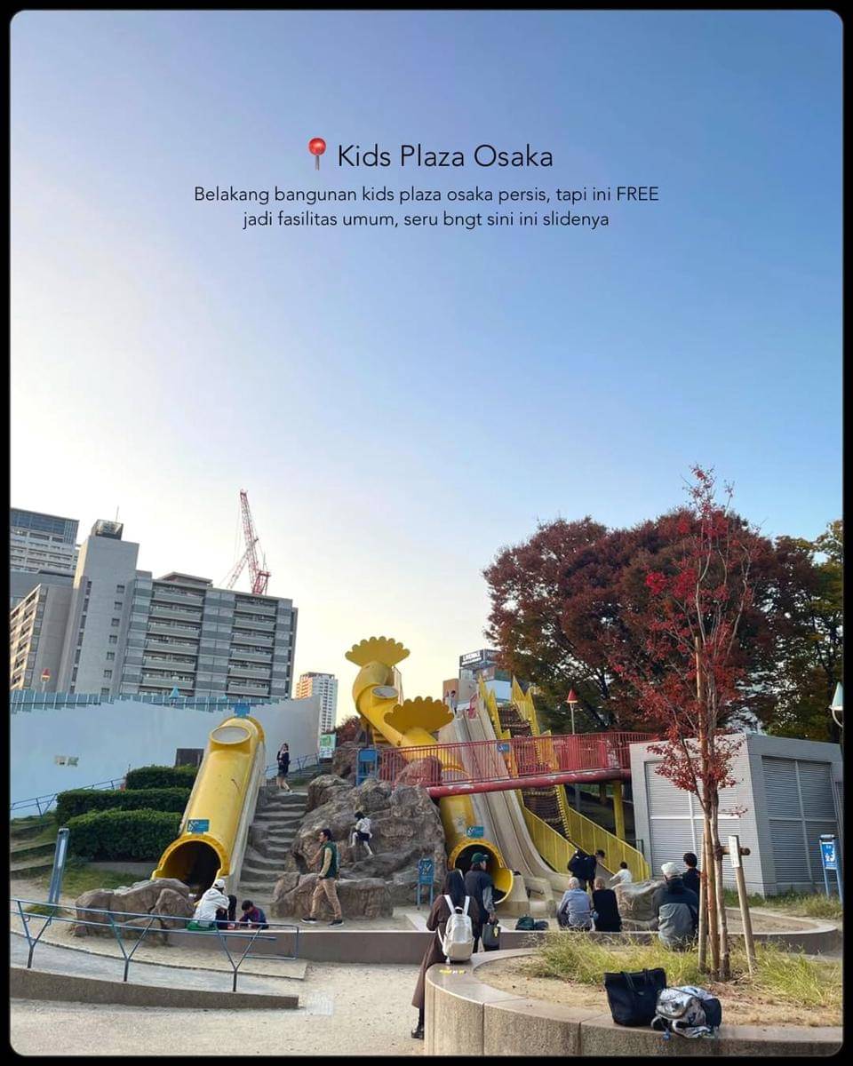 Potret Winona Willy ajak Anak Main di Playground yang ada di Jepang