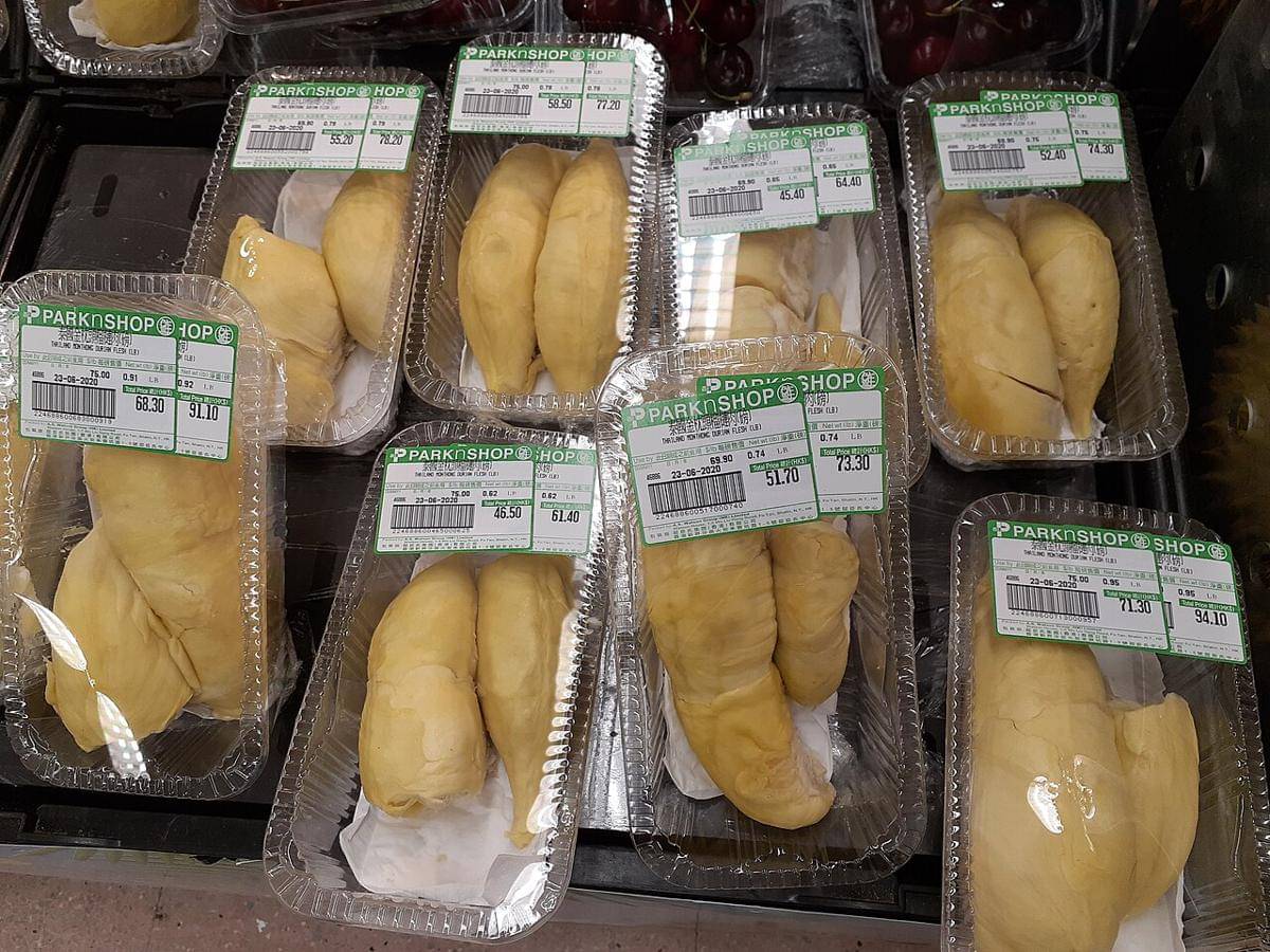 ilustrasi durian dalam kemasan