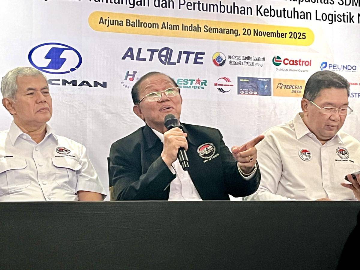 Ketua DPP Asosiasi Pengusaha Truk Indonesia (Aptrindo), Gemilang Tarigan. (IDN Times/Anggun Puspitoningrum) 