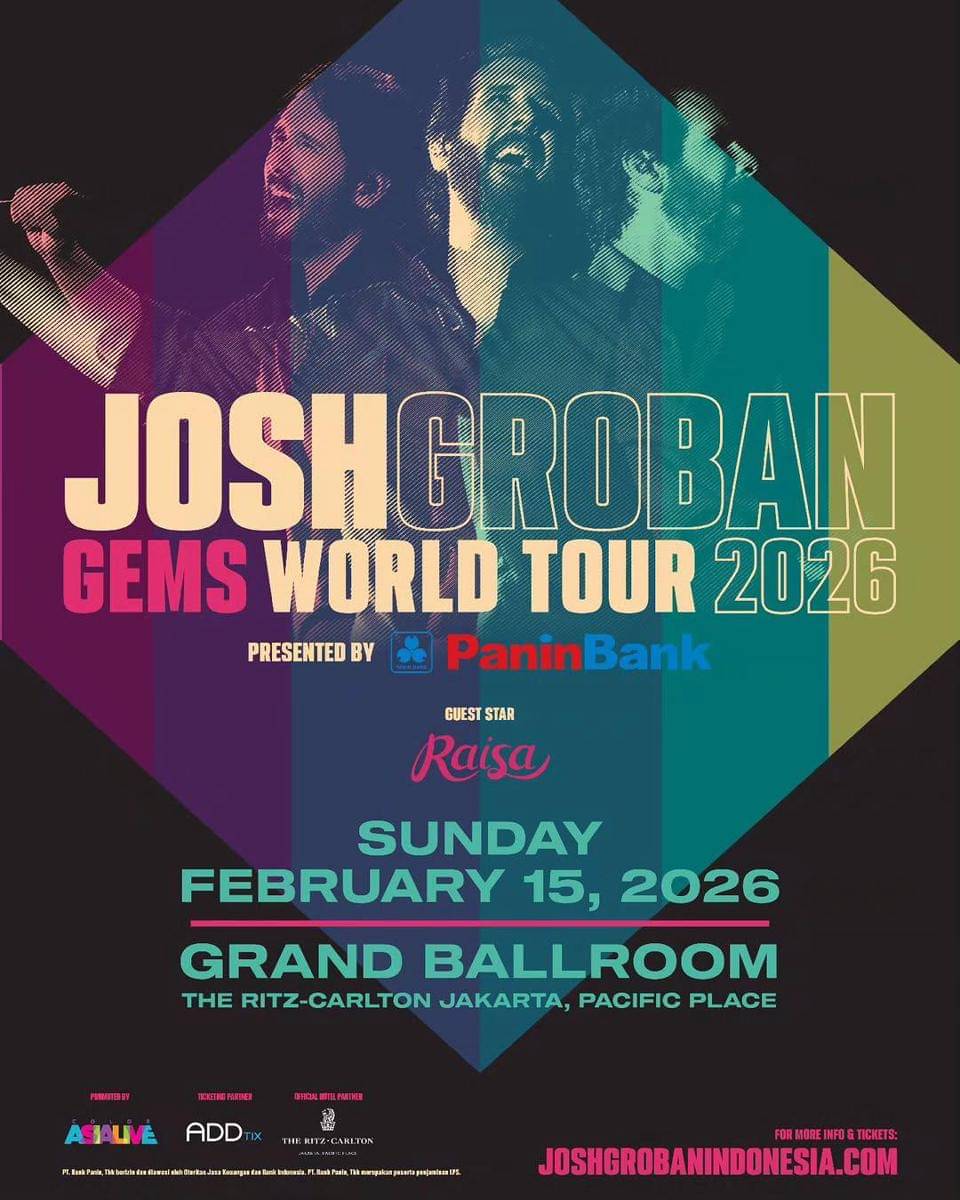 Poster konser Josh Groban GEMS World Tour 2026 di Jakarta