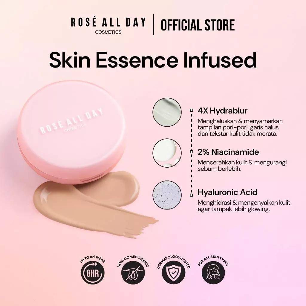 Rose All Day The Realest Lightweight Essence Cushion