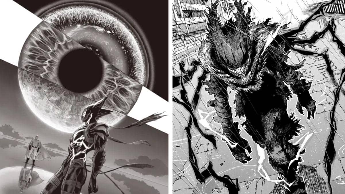 Perbandingan Panel manga One punch man dan my hero academa