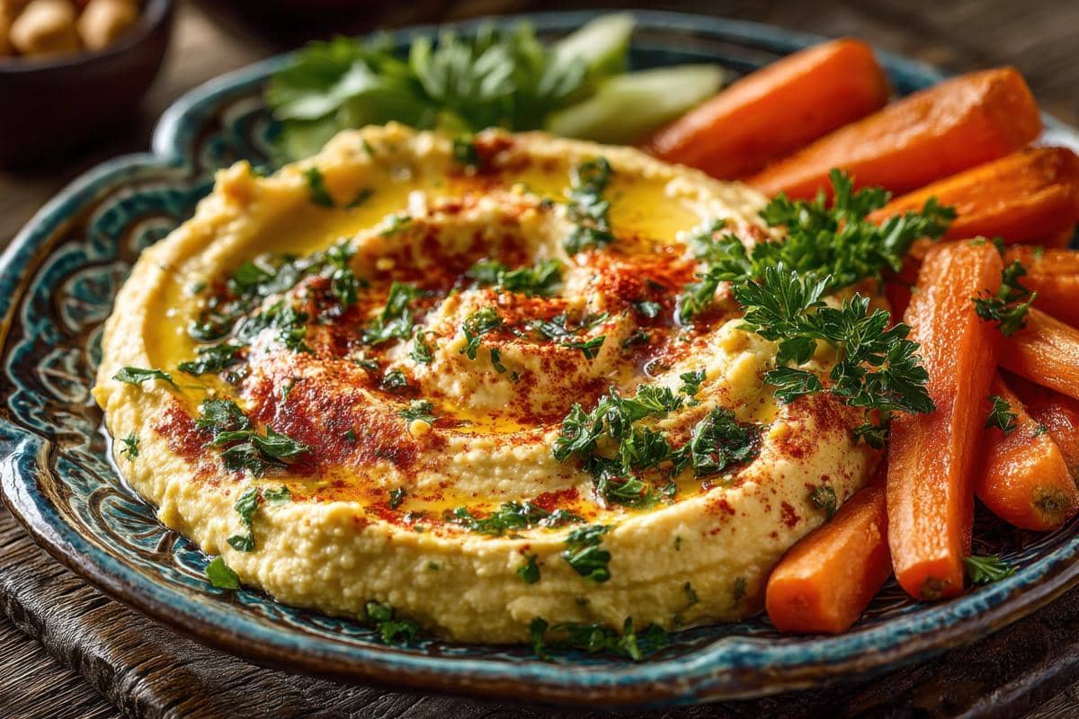 hummus dengan sayuran