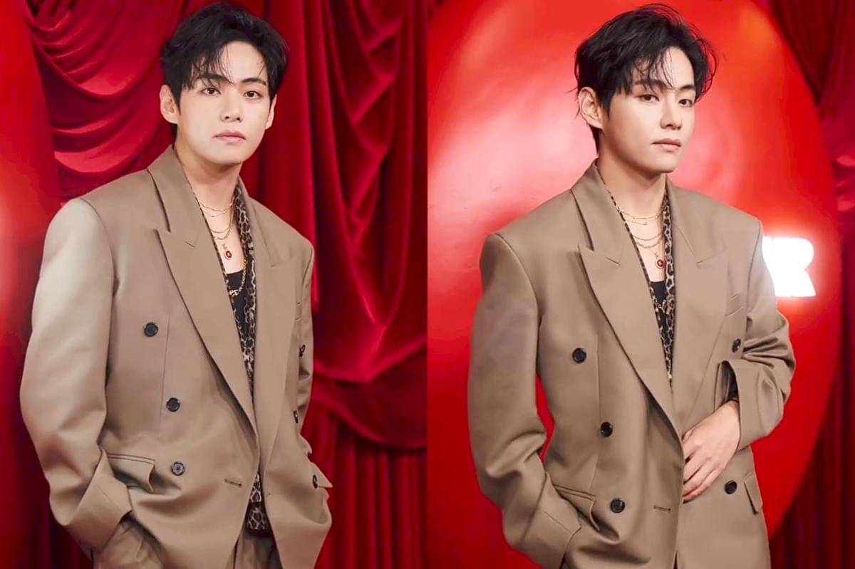 potret V BTS hadiri event Tirtir di Los Angeles