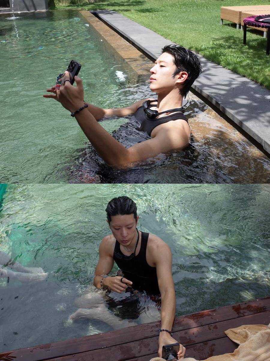 potret aktor Lee Chan Hyeong liburan di Bali