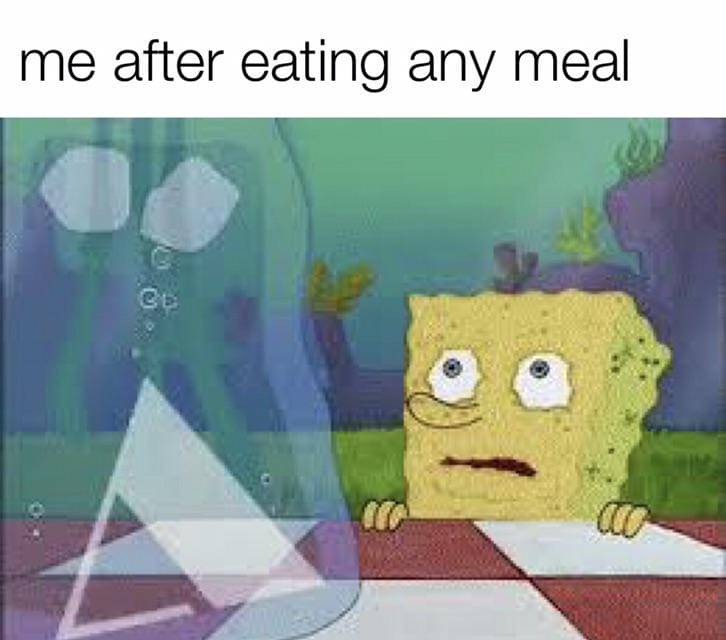 meme SpongeBob tentang air