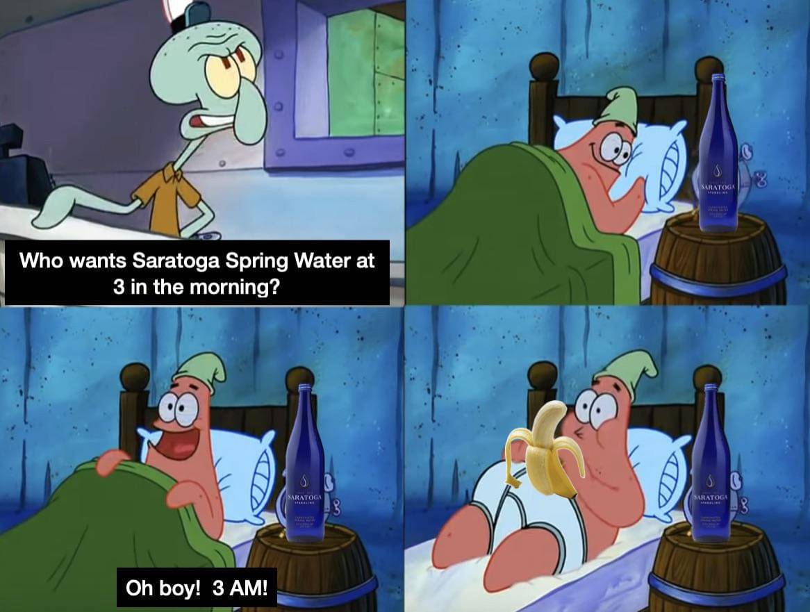 meme SpongeBob tentang air