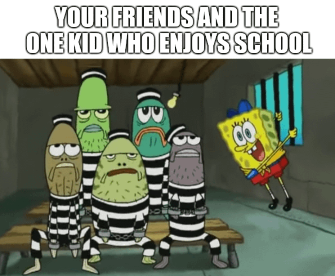 meme SpongeBob tentang penjara
