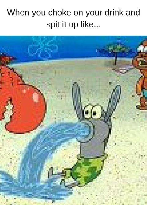 meme SpongeBob tentang air
