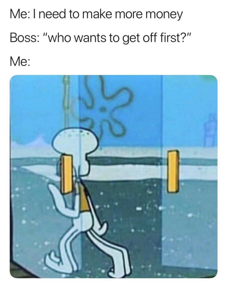 meme SpongeBob tentang uang