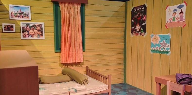 ilustasi dekorasi ulang tahun Upin Ipin 