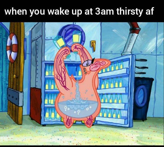 meme SpongeBob tentang air