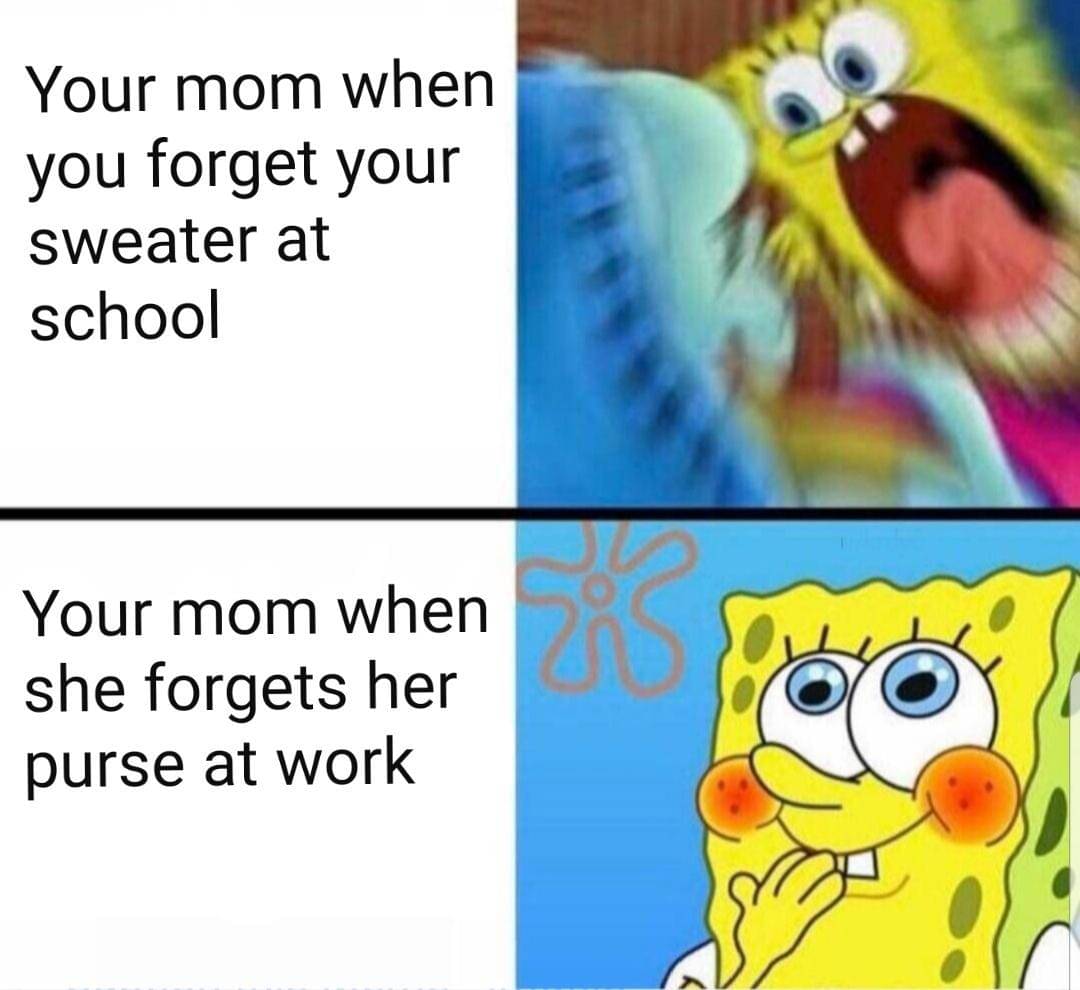 meme SpongeBob tentang sweater