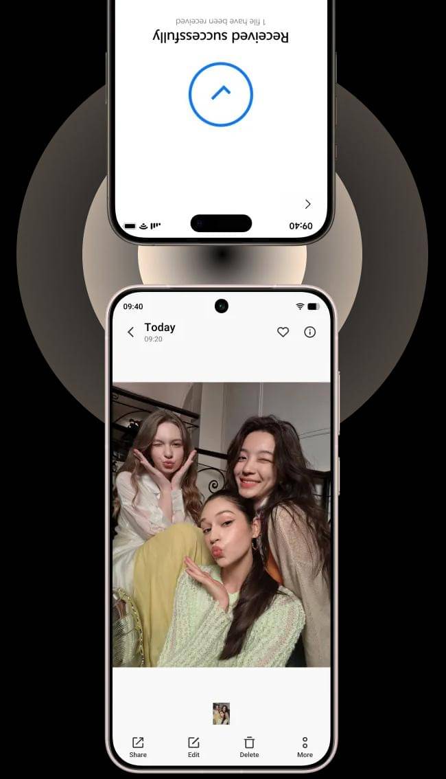 ilustrasi One-Tap Transfer di vivo X300