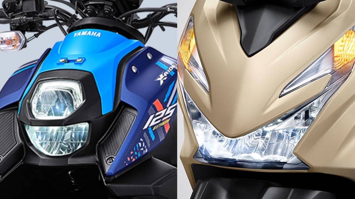 Desain lampu depan Yamaha X-Ride dan Honda BeAT Street
