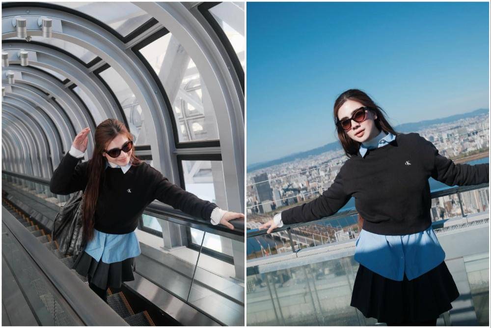 Felicya Angelista di Umeda Sky Building, Osaka, Jepang.