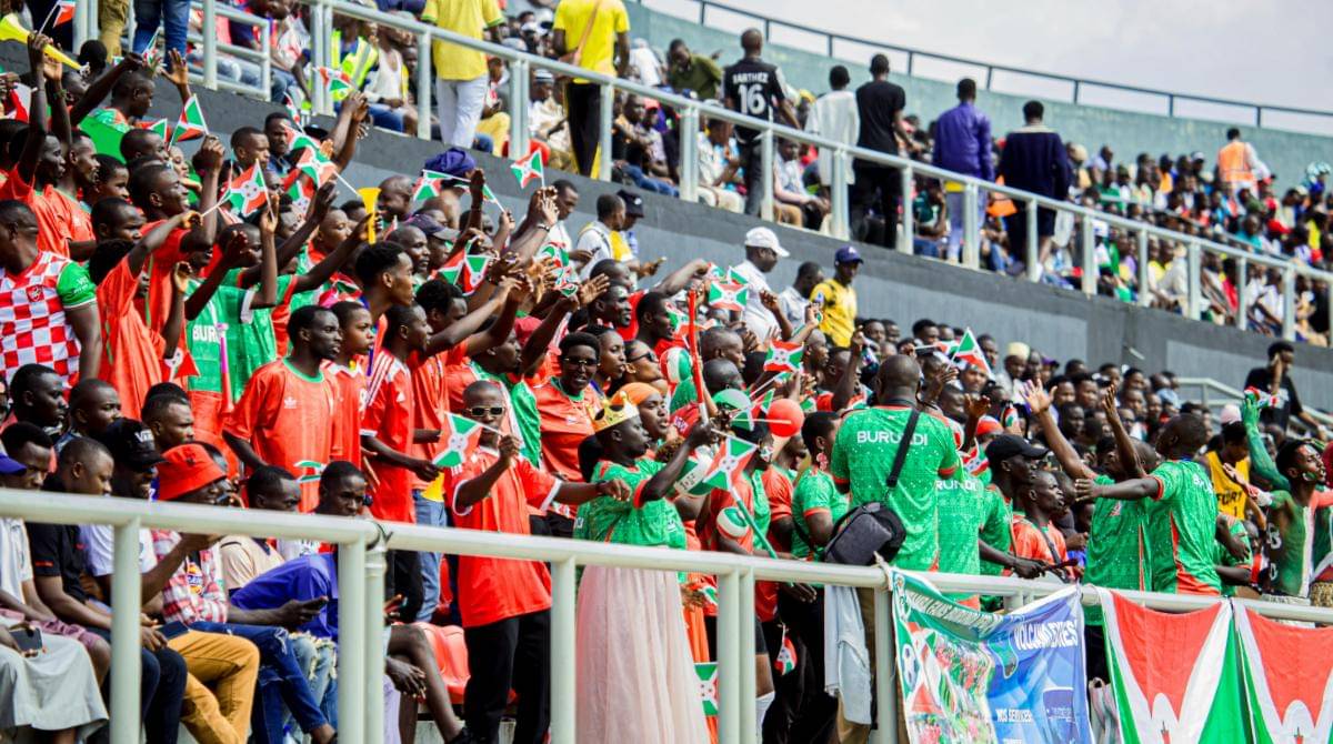 potret tribun suporter sepak bola Afrika