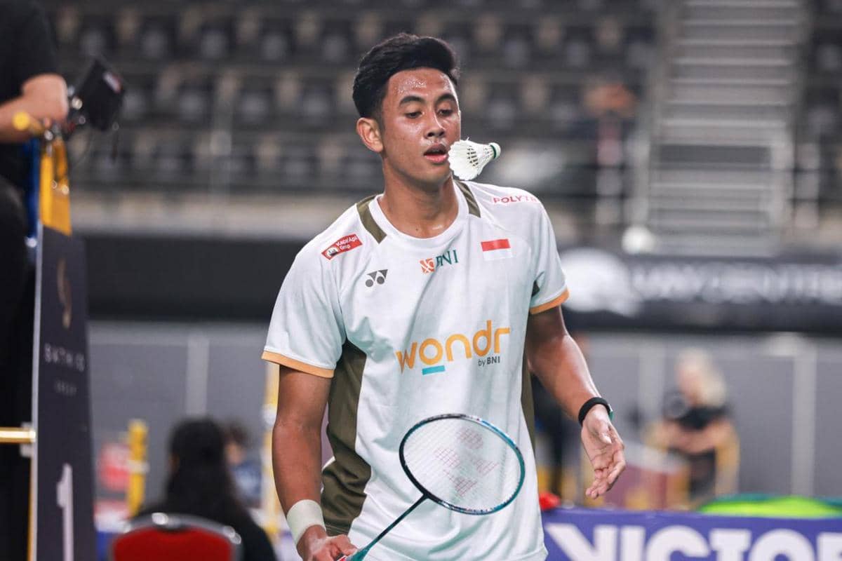 Tunggal putra Indonesia, Alwi Farhan mengunci kemenangan di 16 besar Australian Open 2025 (dok.PP PBSI)