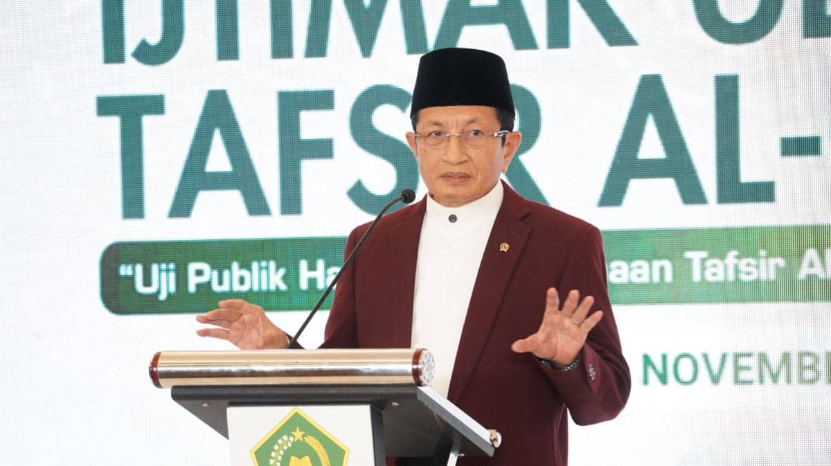 Menteri Agama (Menag), Nasaruddin Umar, membuka Ijtimak Ulama Tafsir Al-Qur’an di Jakarta (dok. Kemenag)