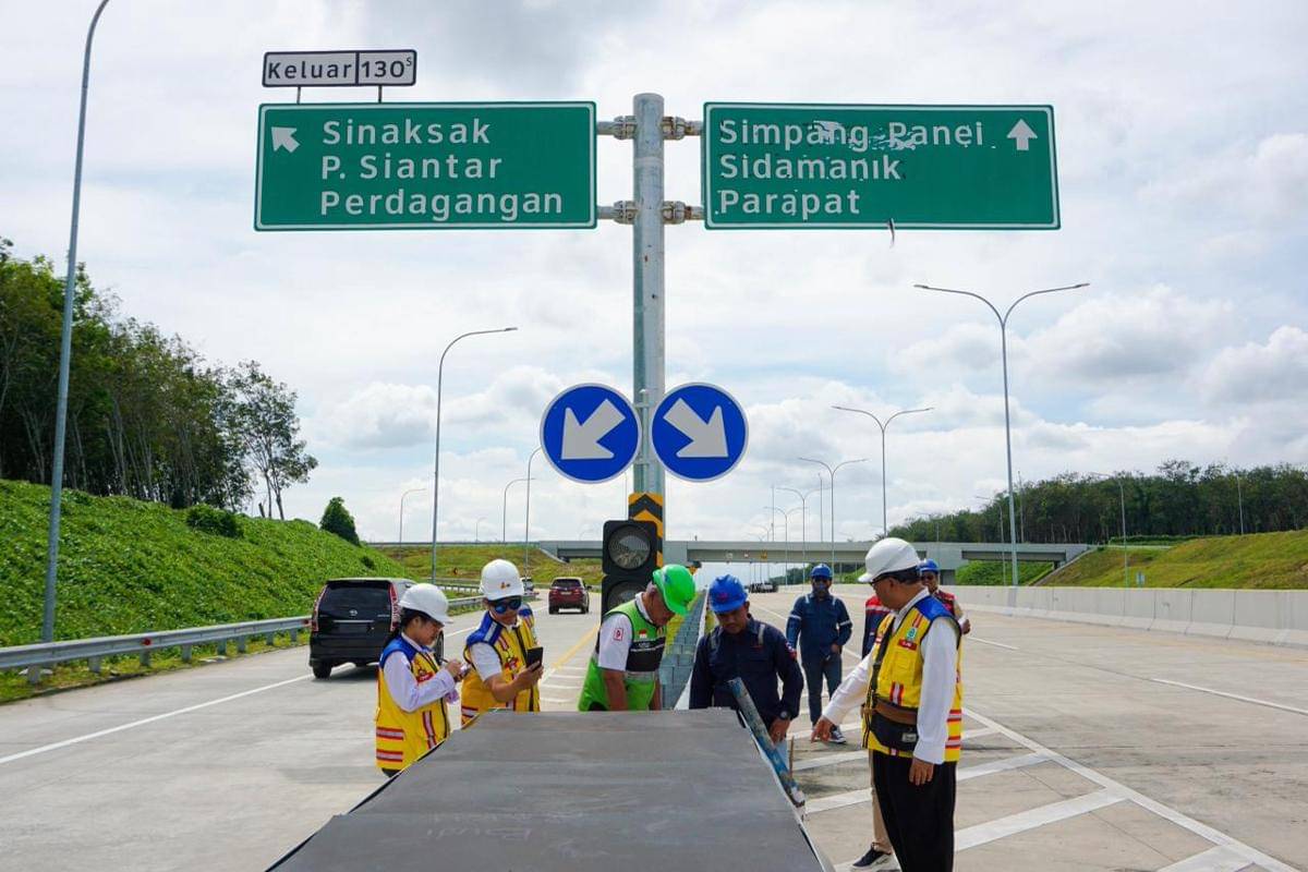 Ruas Tol Kuala Tanjung – Tebing Tinggi – Parapat (Kutepat) menjalani Uji Laik Fungsi (ULF). (Dok: HAMAWAS)