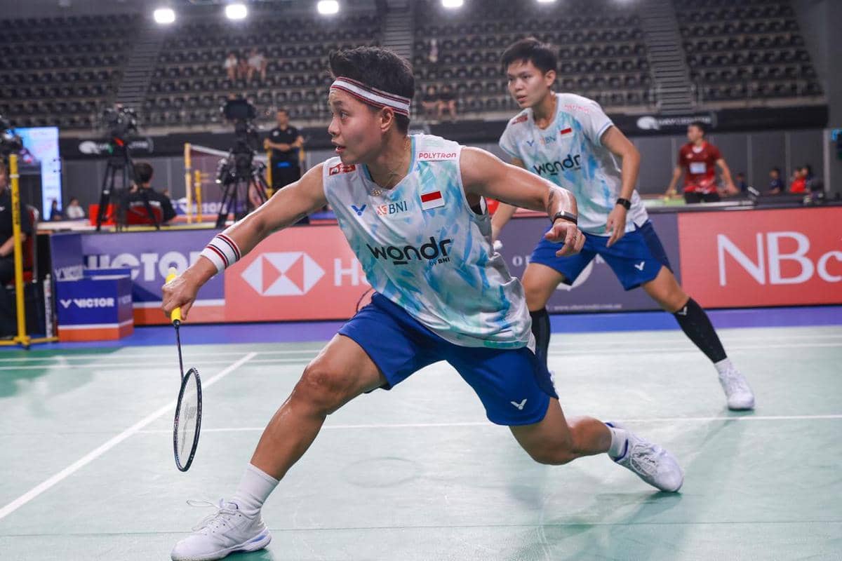 Ganda putri Indonesia, Apriyani Rahayu/Siti Fadia Silva Ramadhanti mengunci kemenangan dalam laga 16 besar Australian Open 2025