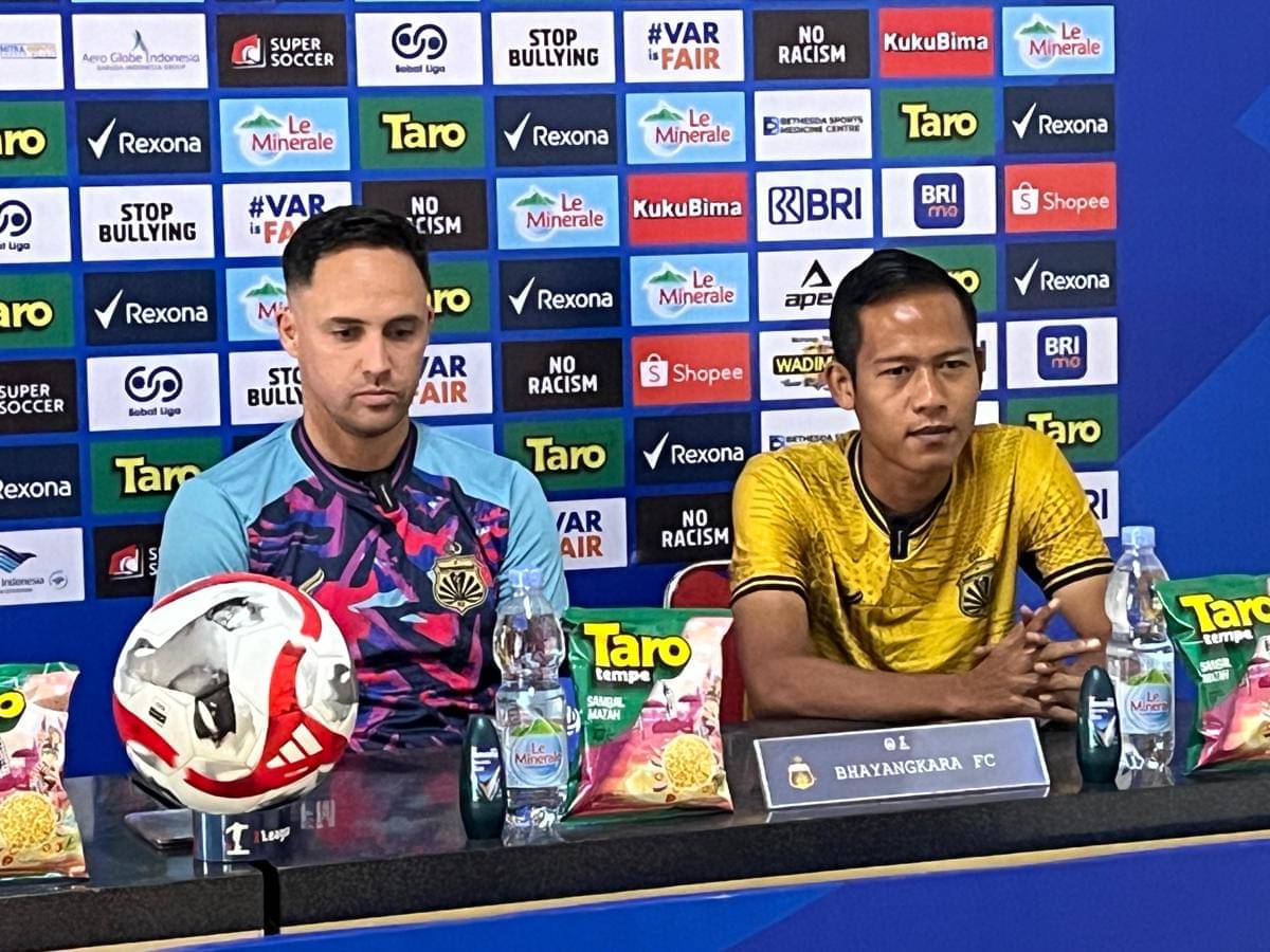 Konferensi pers pre-match pekan ke-13 Bhayangkara Presisi Lampung FC menantang PSIM Mataram.