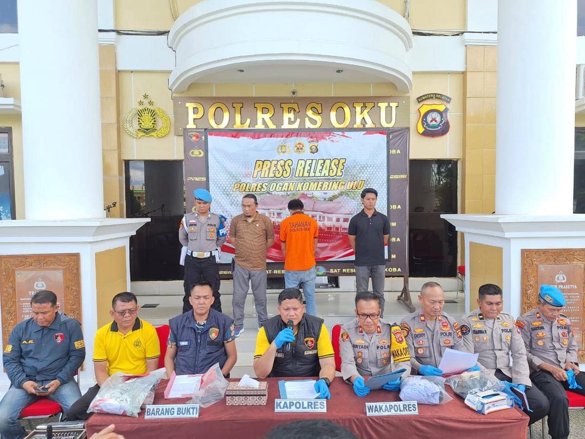 Rilis penangkapan pelaku pembunuhan Guru PPPK di OKU.