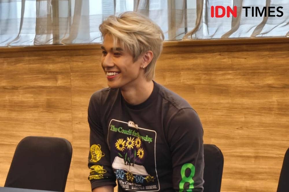 WhyLucas saat sesi Press Conference CHUANG Asia Mini Tour di Jakarta, Kamis (20/11/2025)